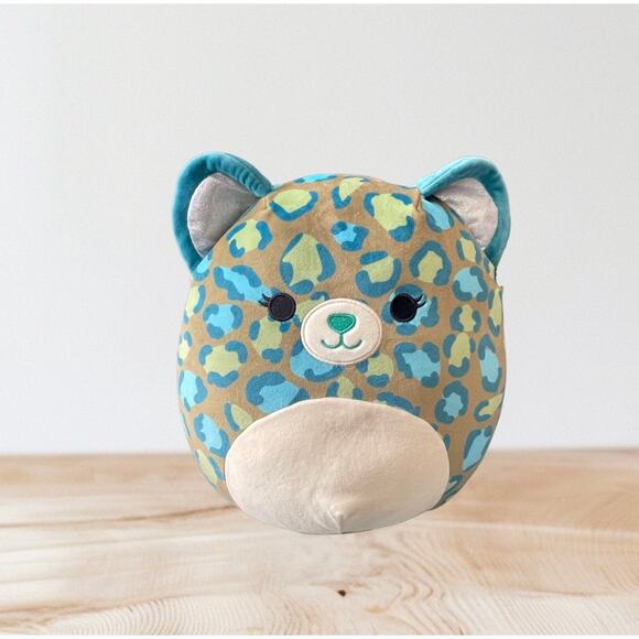 Squishmallows 12” Enos the Dark Green Blue Leopard Plush - Picture 1 of 7
